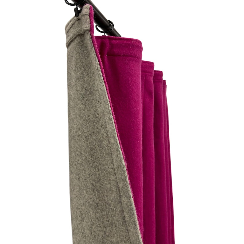Double Layer Wool Felt Curtains With Hook Tape