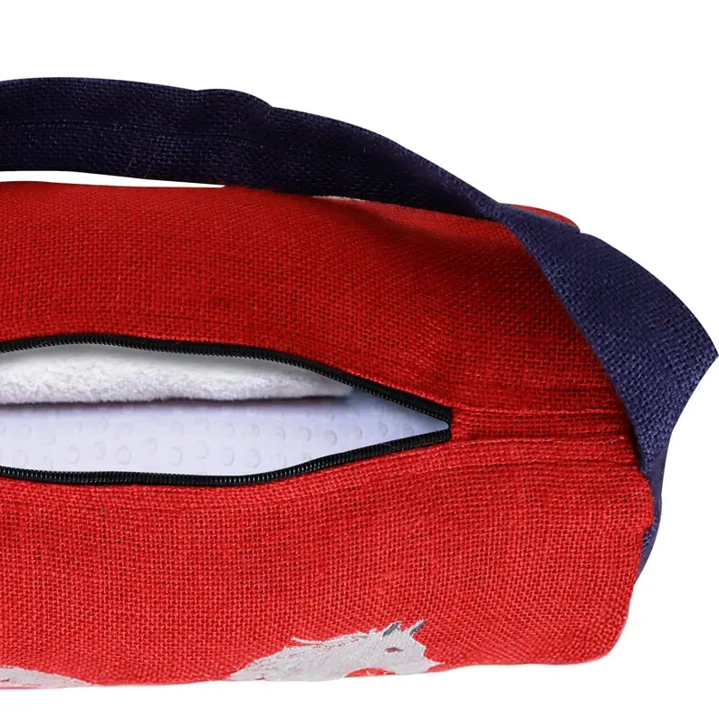 Personalized Burlap Yoga Mat Bag