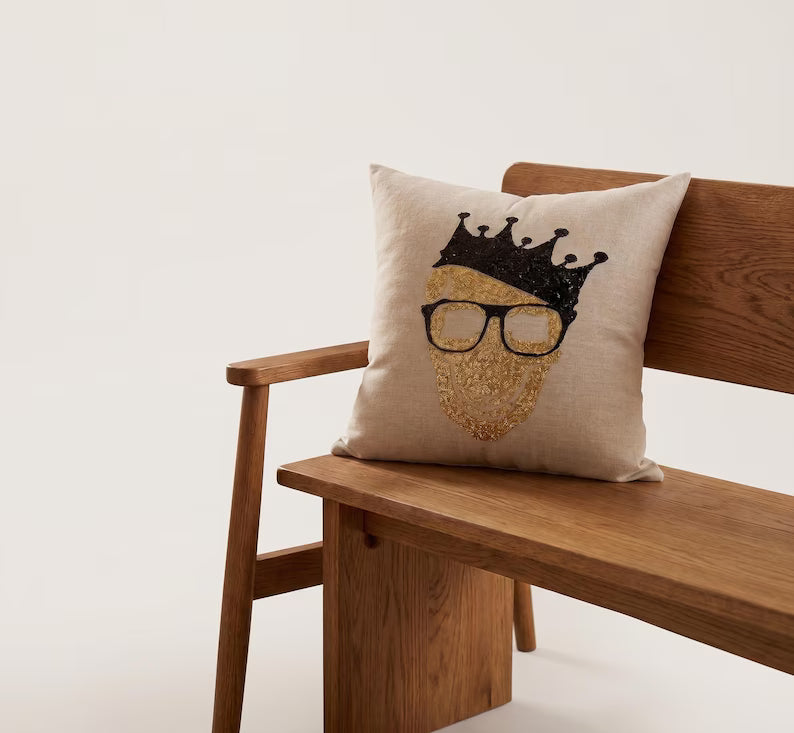 Skull Throw Pillow Cover, Halloween Decorative Pillow Case, Oatmeal Linen Pillow Case