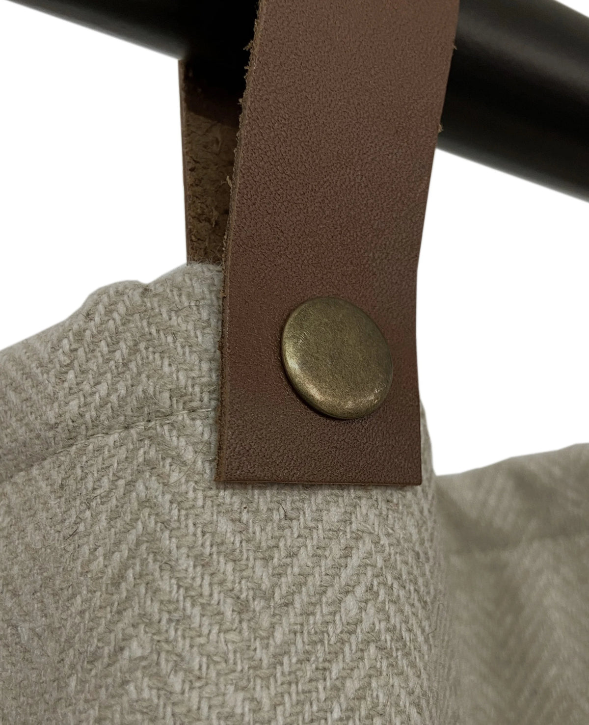 Chevron UV Protection Curtains With Leather Tabs
