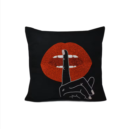 Shhh Pop Art Pillow Cover