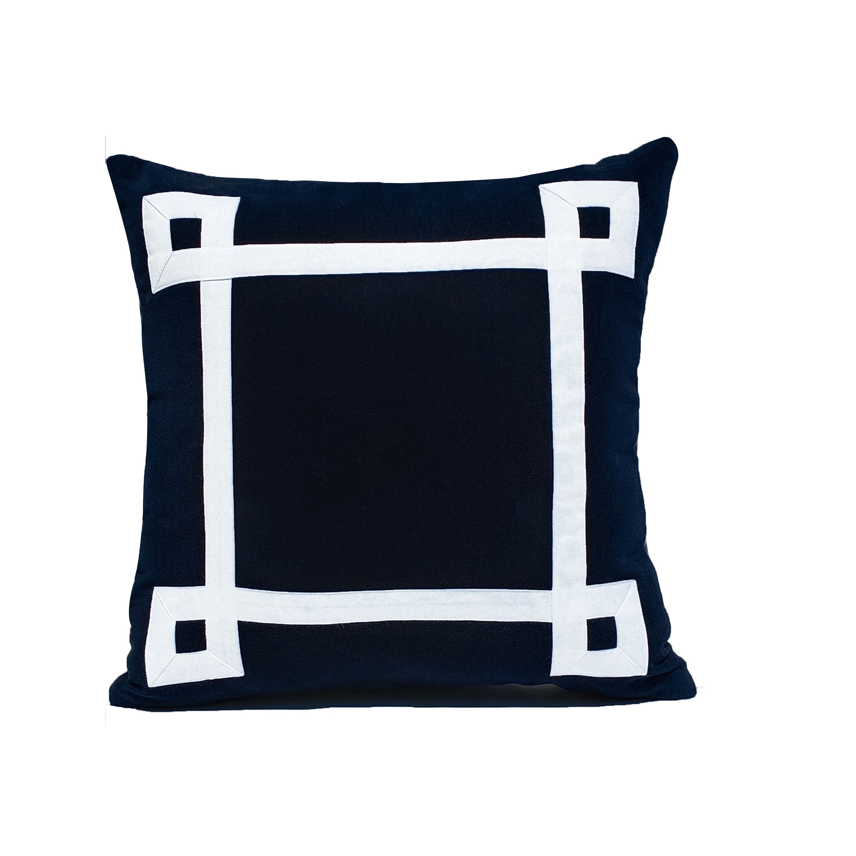 Amore Beaute Minimalist Greek Key Pillow Cover, Velvet Pillow Case
