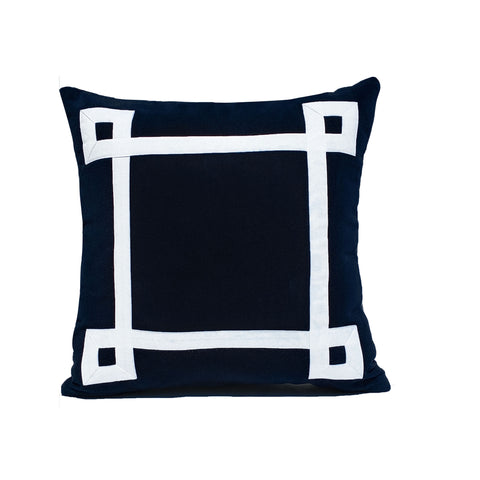 Amore Beaute Minimalist Greek Key Pillow Cover, Velvet Pillow Case