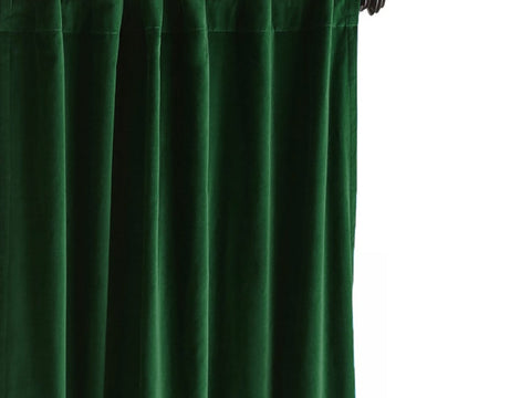Amore Beaute Emerald Green Velvet Curtain