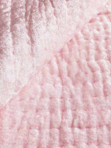 Amore Beaute Blush Pink Velvet Quilt