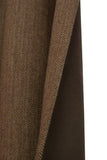 Brown Chevron Wool Curtains With Grommets