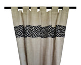 Handcrafted and embroidered burlap curtains and drapes