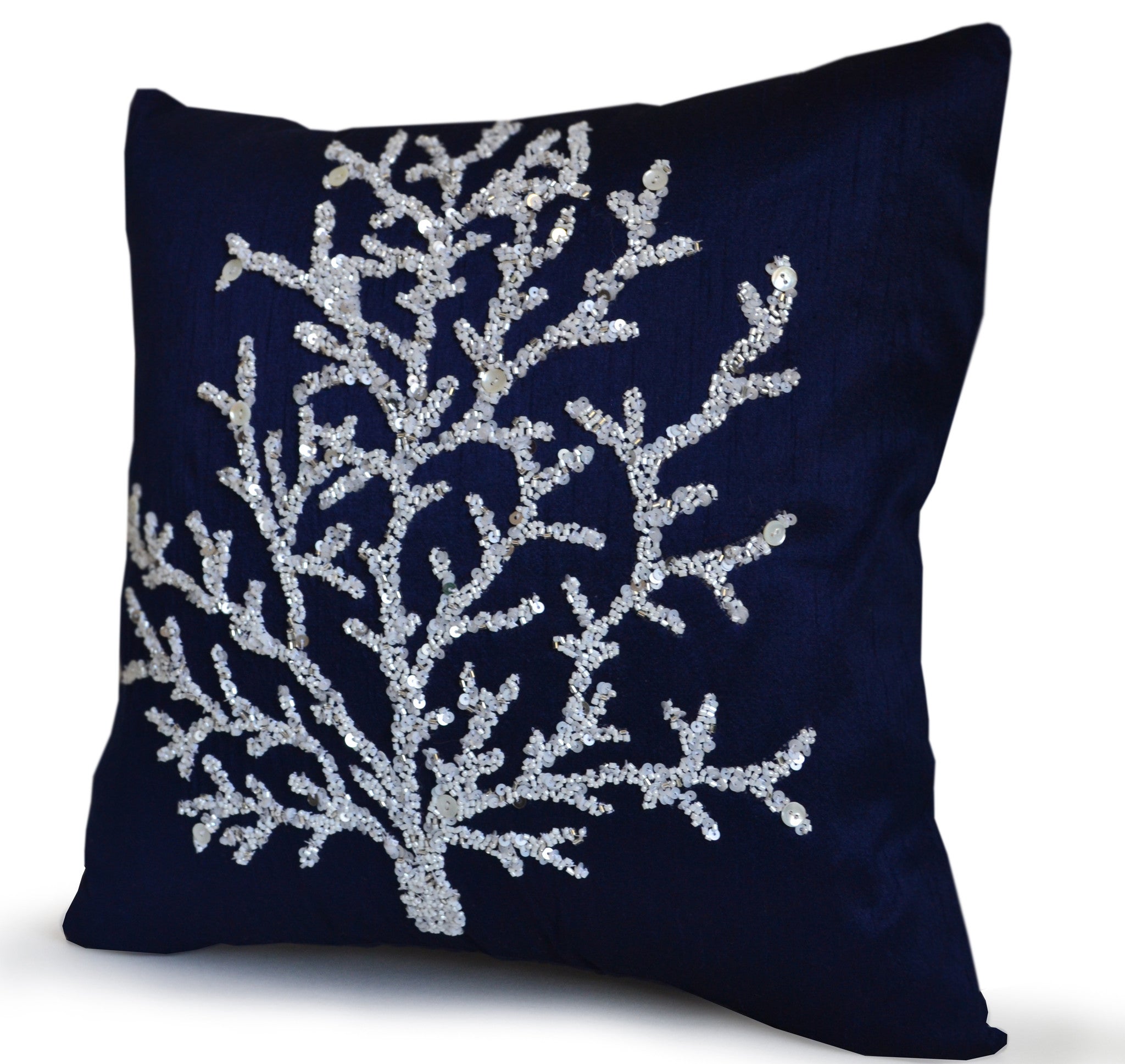 Navy Blue Pillows for Coastal Style Living  Navy blue pillows, Blue pillow  covers, Beach pillows
