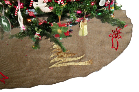 Handcrafted Christmas tree skirts