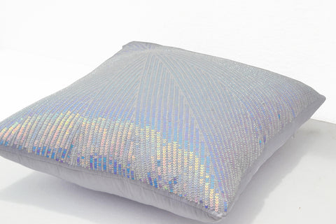 Sequin embellished throw pillow cover