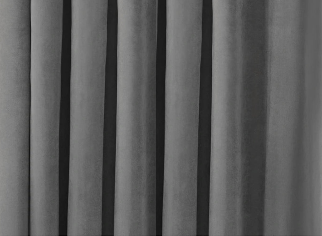 Gray Velvet Curtains For Living Room