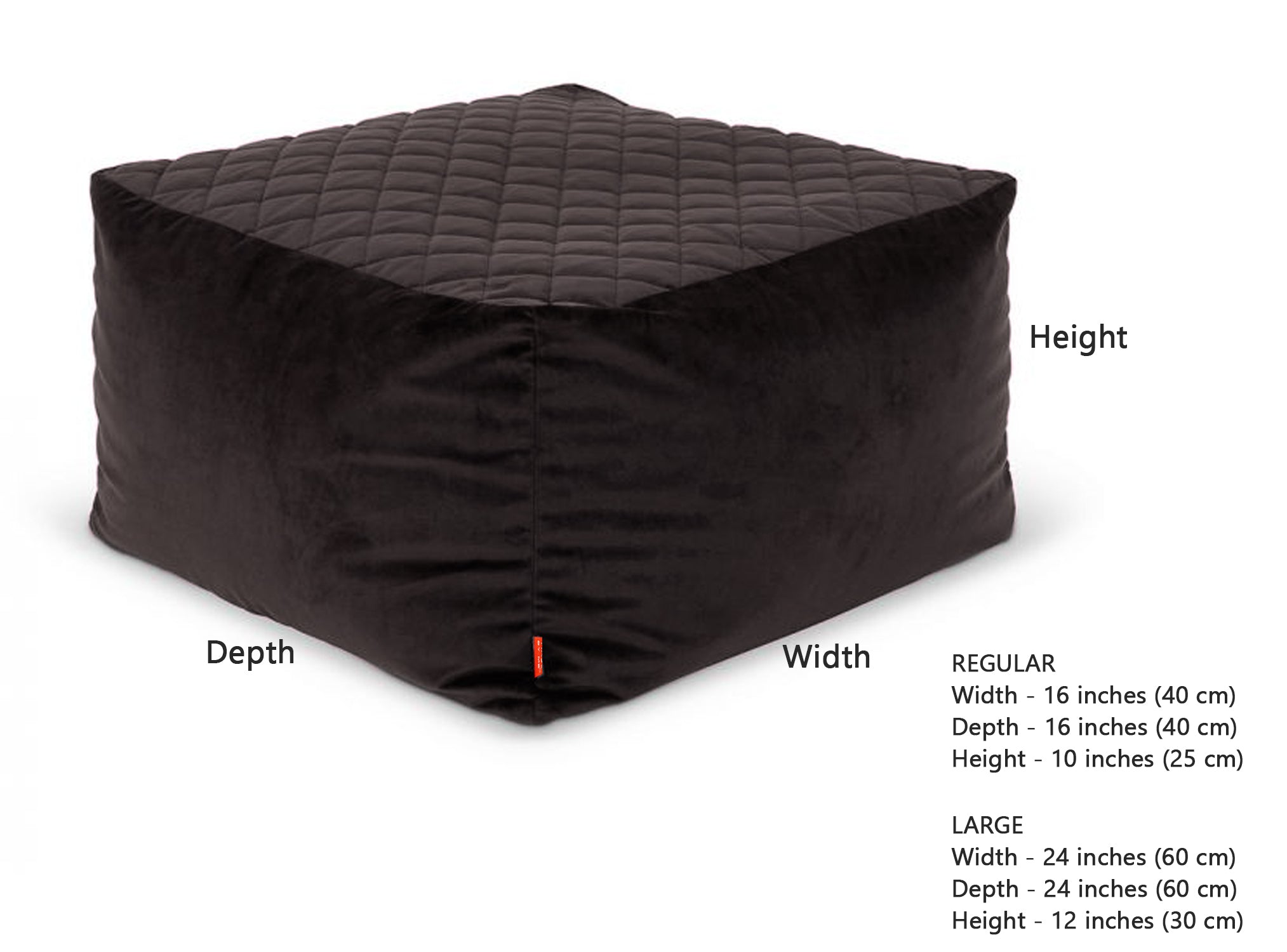 Amore Beaute pouf is made from upholstery grade heavy cotton velvet. 