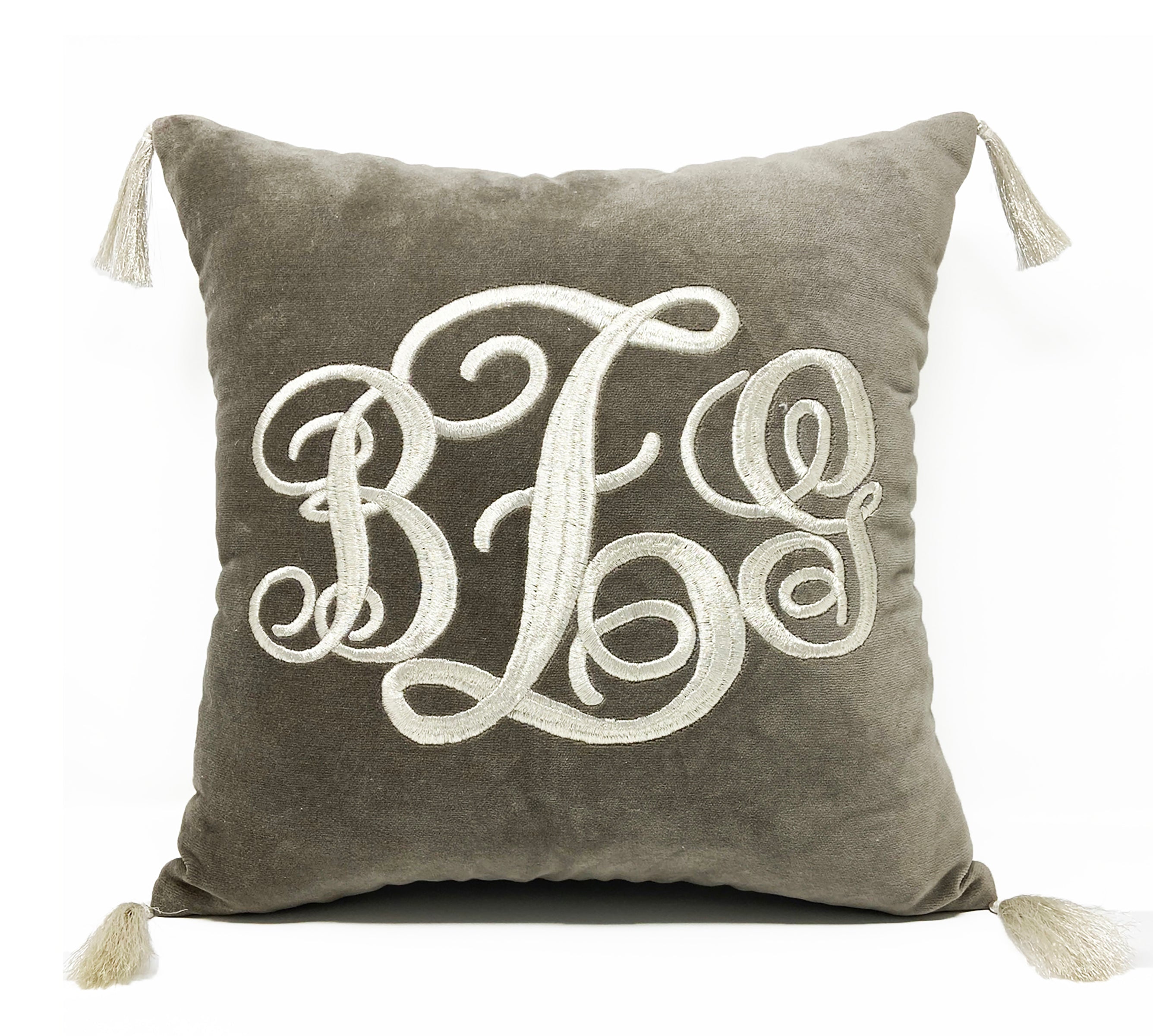 Grey velvet clearance pillow cover