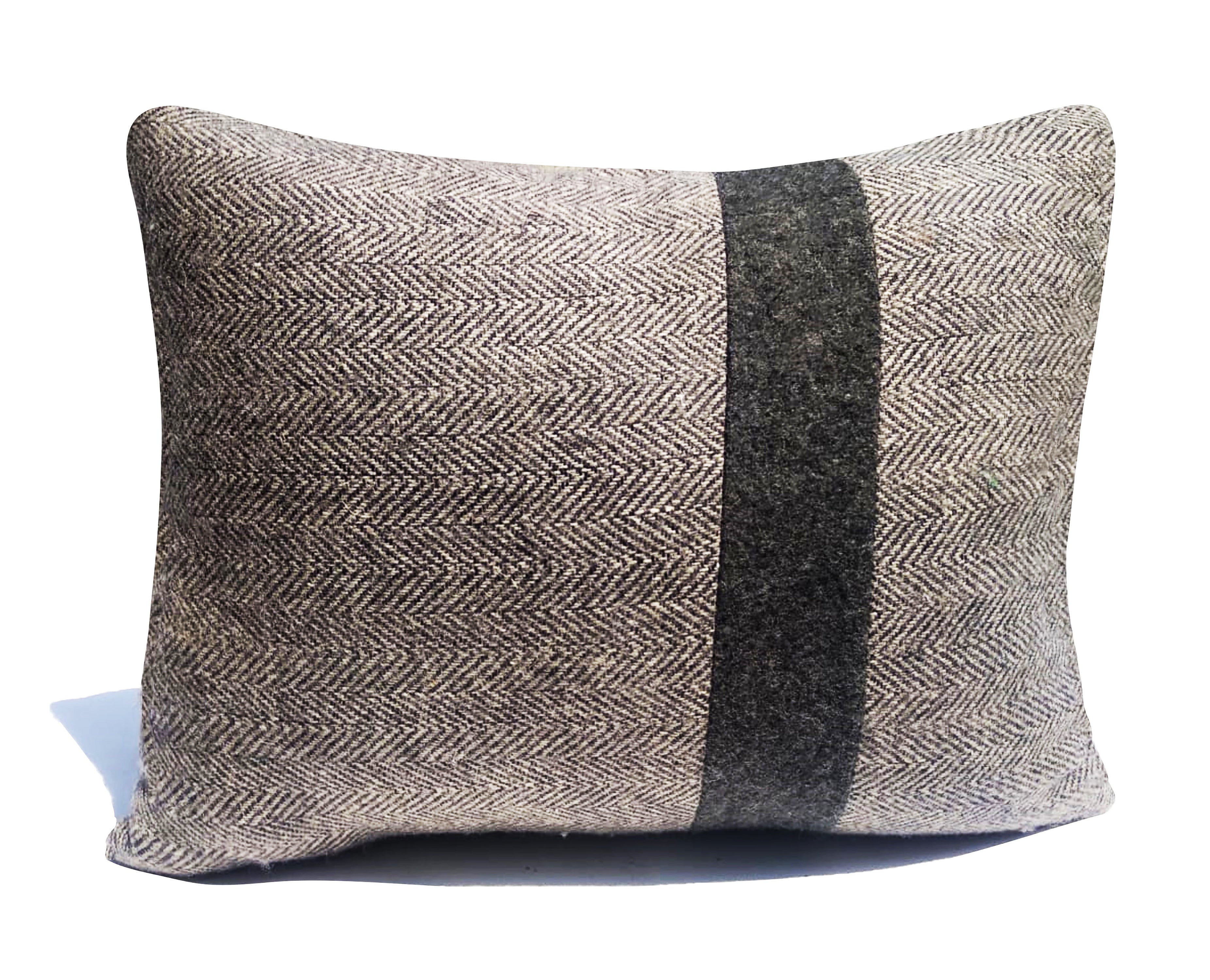 Amore Beaute chevron pattern wool pillow cover is great for modern and contemporary decor! 