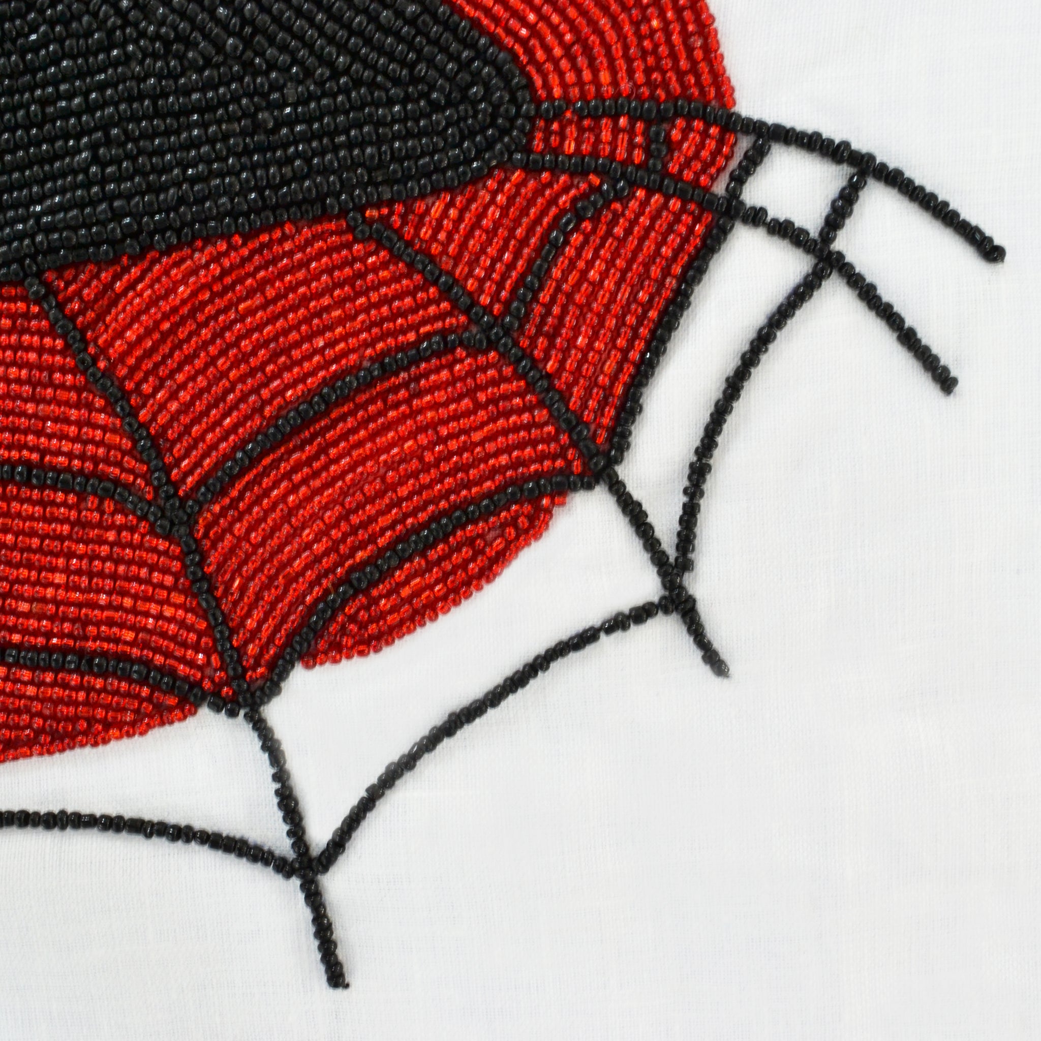 18-Inch Embroidered Spiders and Web Pillow