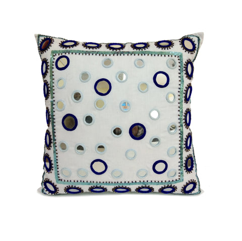 Amore Beaute Mirror Pillow Cover in Blues