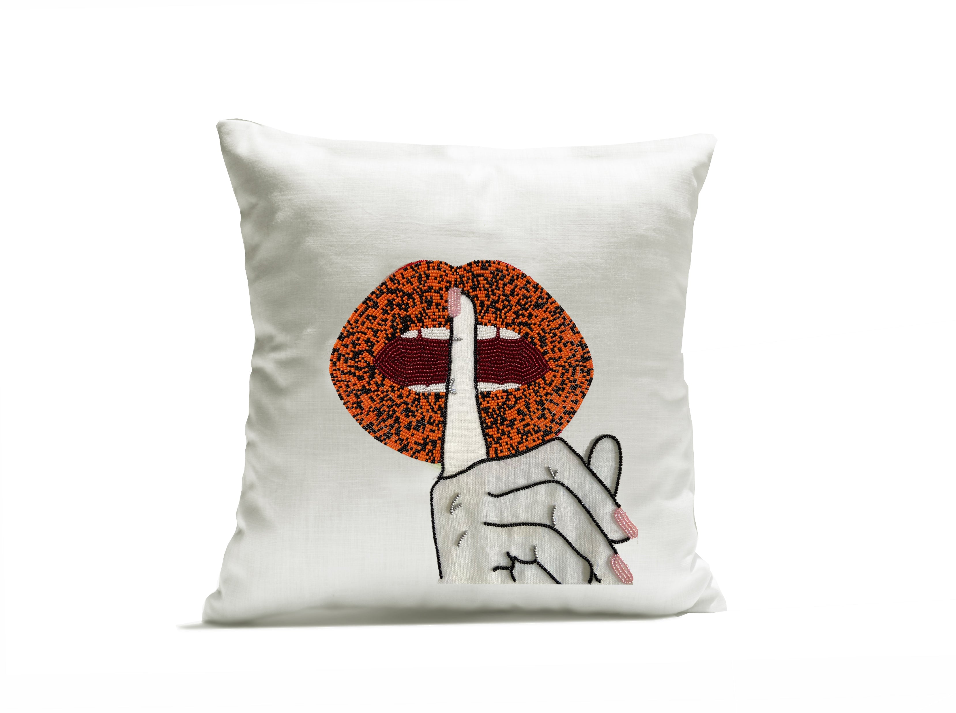 Amore Beaute pillow cover brings together Mod style and Pop Art right to your home décor. 