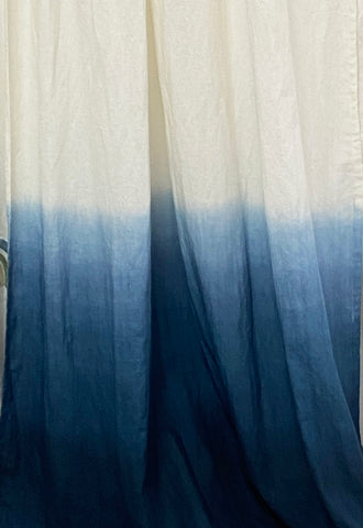 Amore Beaute Blue Ombre Linen Curtain