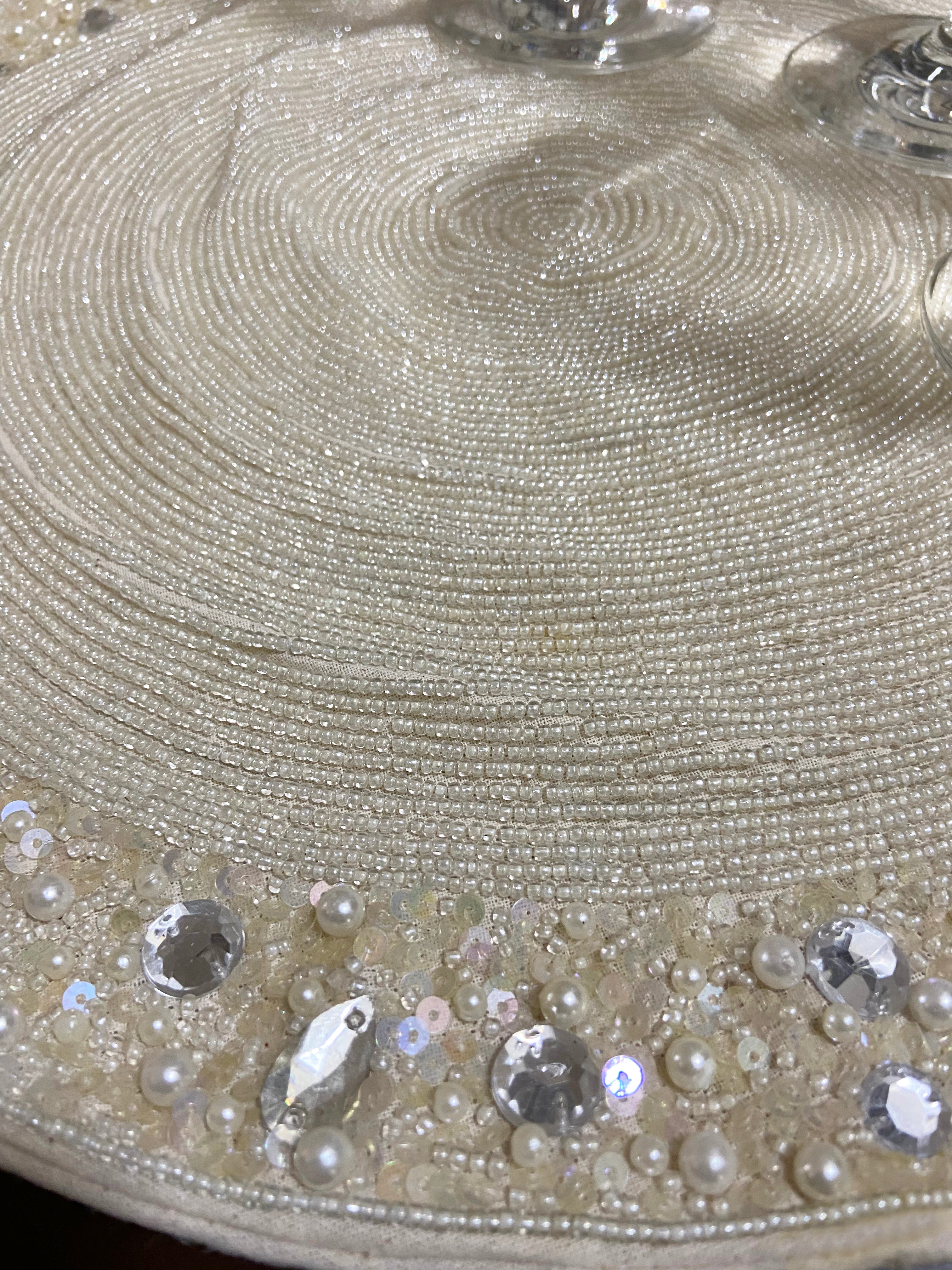 Ivory Beaded Placemats