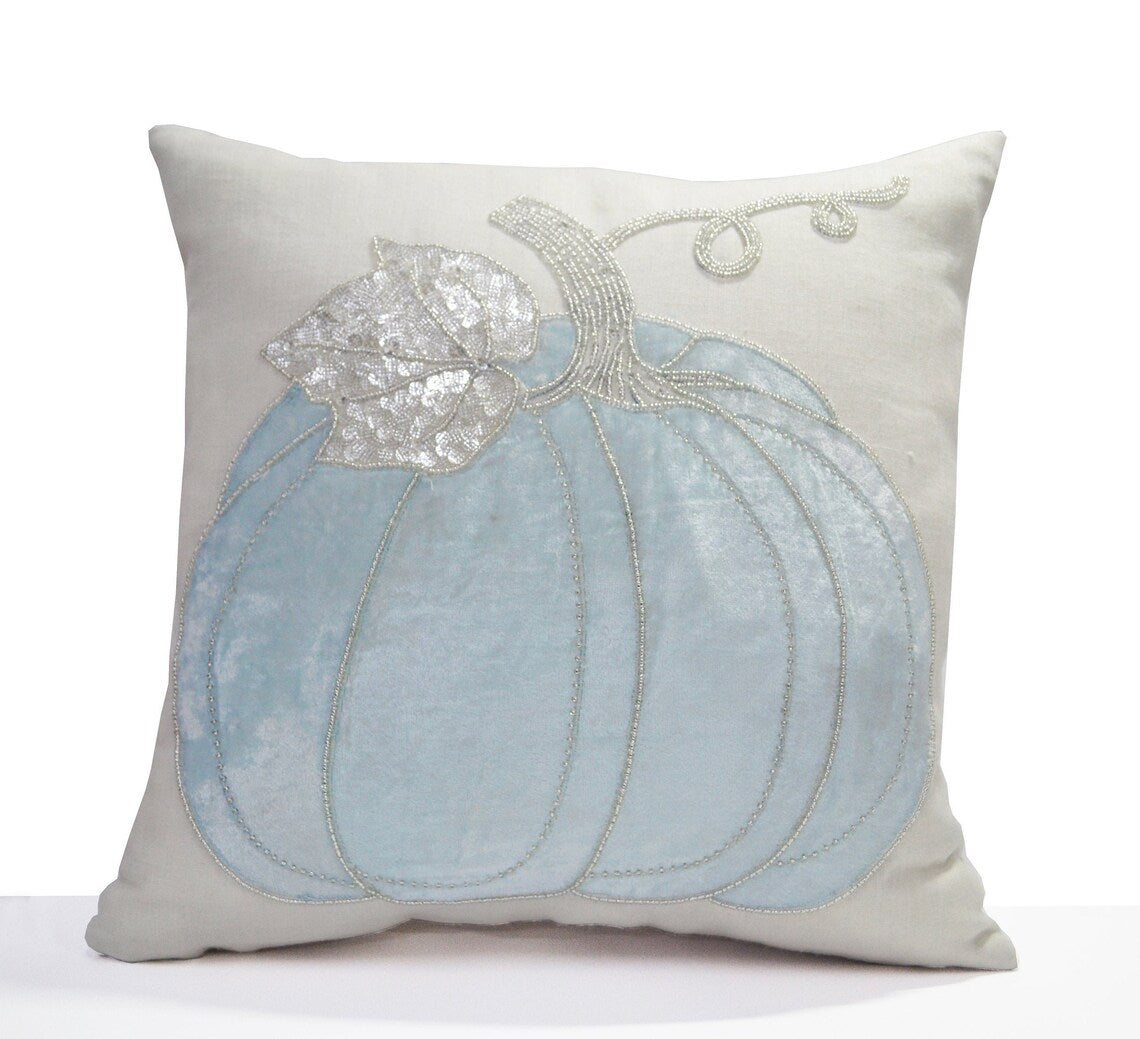 Amore Beaute Blue  pumkin pillow cover