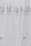 Linen embroidered curtain, flower embroidered curtain