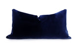 Amore Beaute Navy Blue Cotton Velvet Pillow Cover