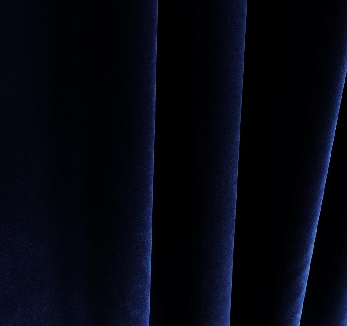 Amore Beaute Velvet Curtain Navy Blue Curtain