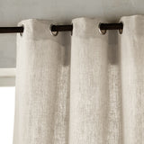 Amore Beaute Custom made sheer linen curtains with grommets for doors and windows. 