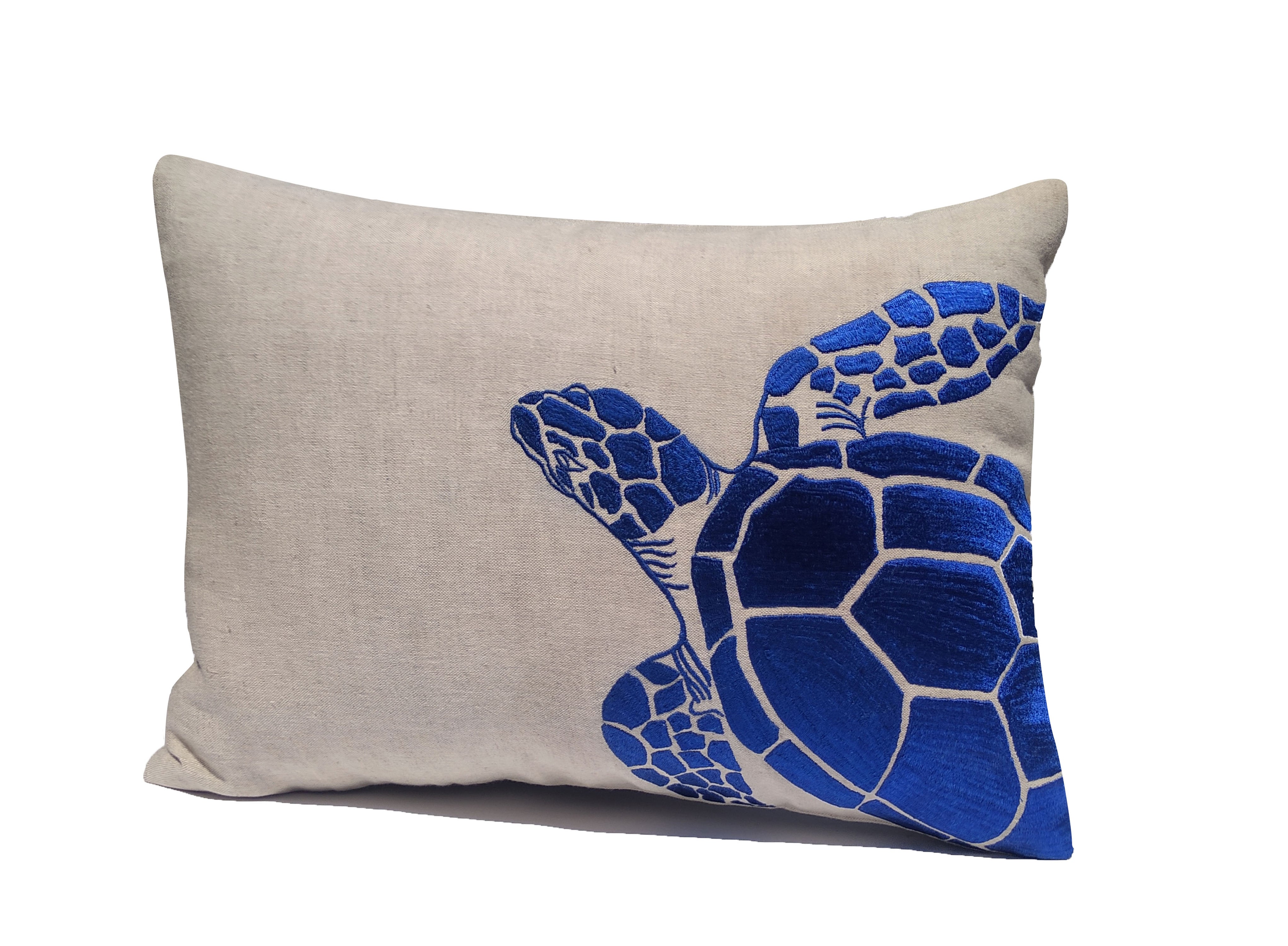 Amore Beaute Blue Turtle Throw Pillow
