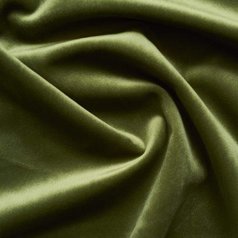 Amore Beaute Olive Green Cotton Velvet Curtain