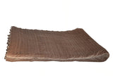 Taupe Ivory Pick Stitch Blanket
