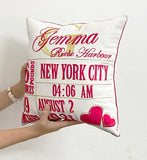 Amore Beaute Baby Stats Pillow Cover