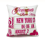 Amore Beaute Baby stats pillow cover in high grade white cotton fabric.