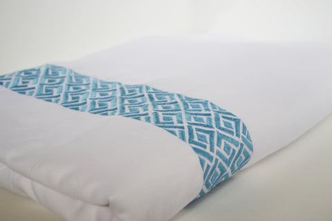 Chippendale embroidered duvet covers.