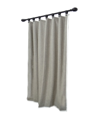 Light Gray Wool Felt Curtain With Trim