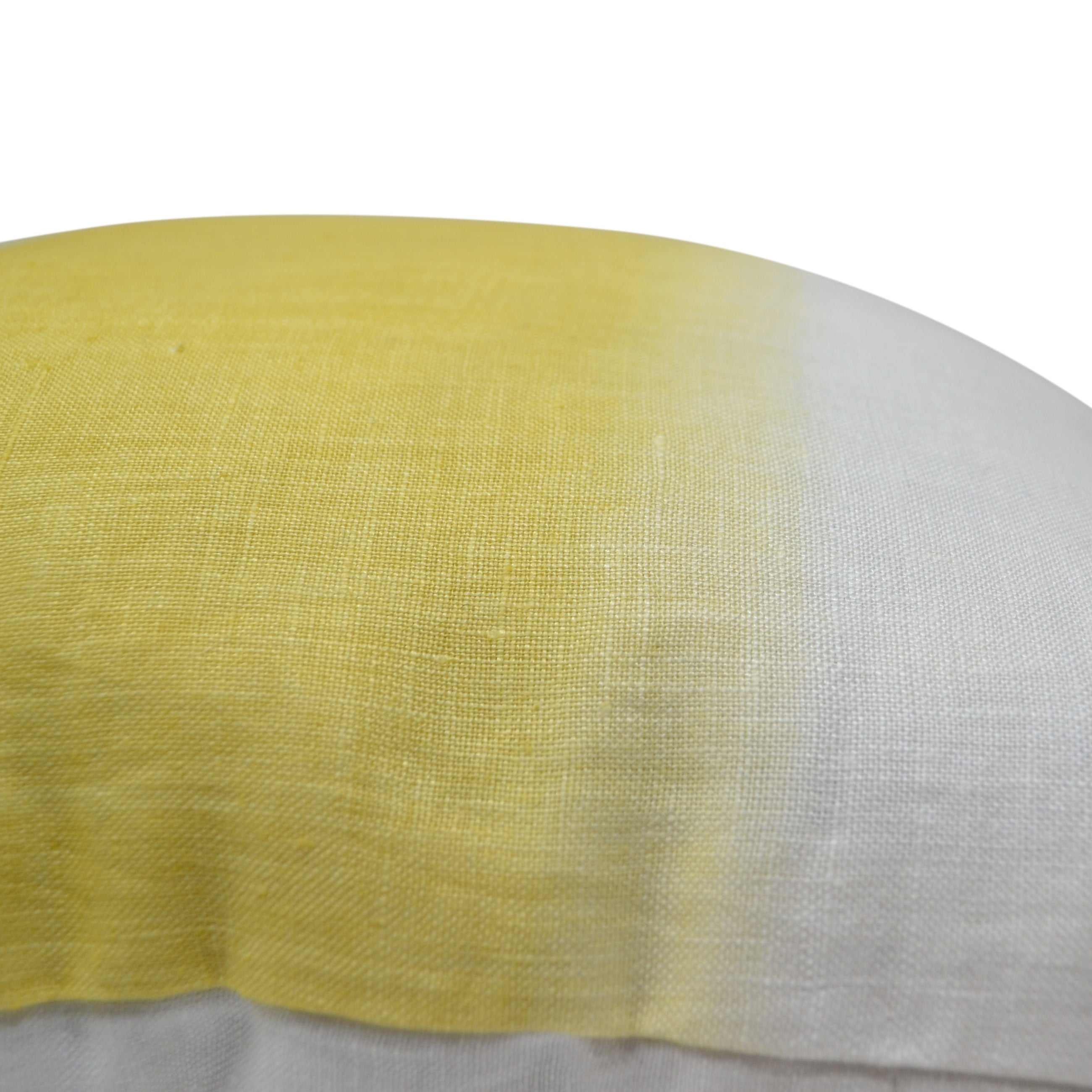 Yellow Ombre Linen Pillow Cover