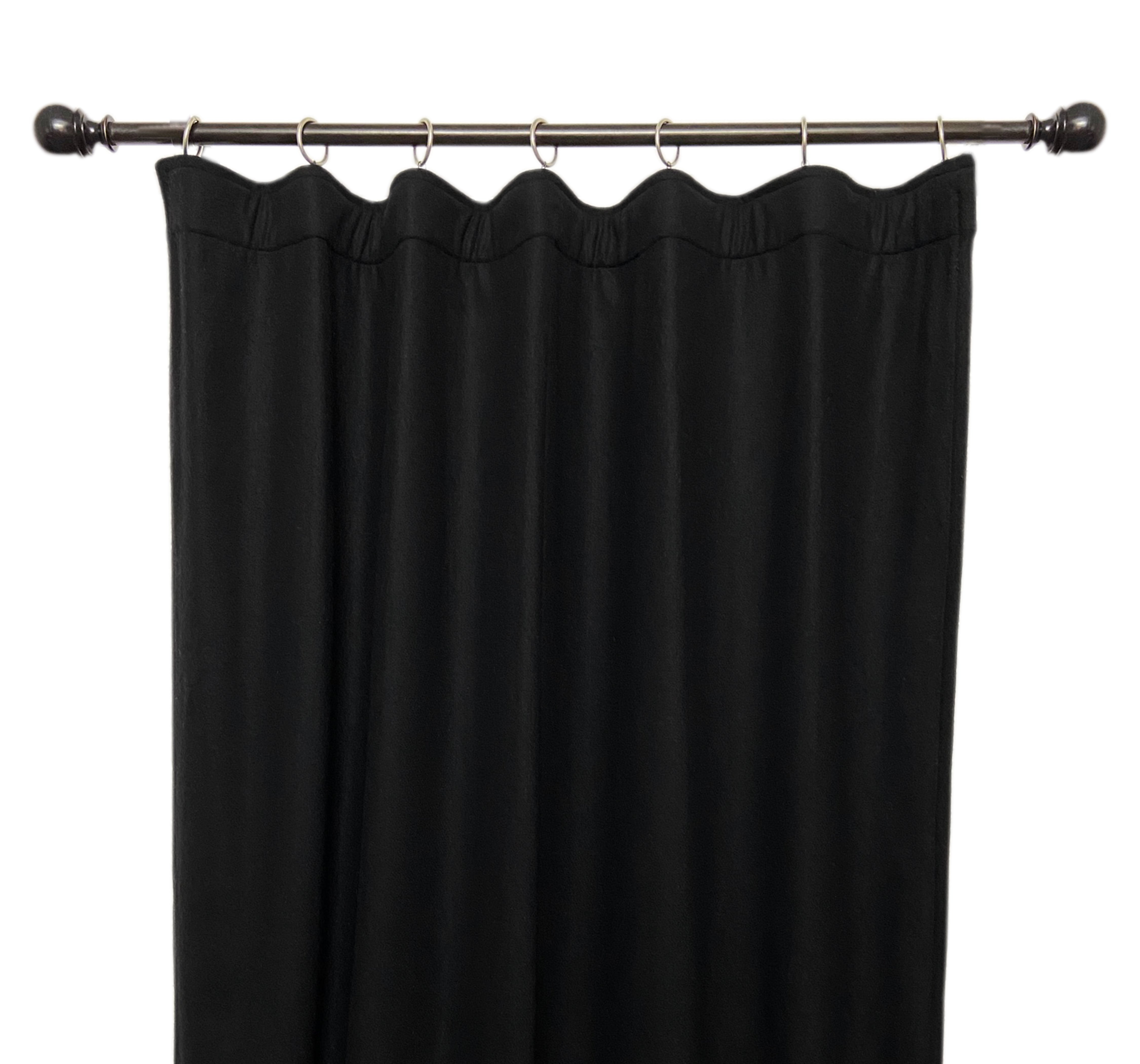 Amore Beaute double layered custom made wool curtains are crafted from soft felt fabric to help block noise, cut cold draft and block light.