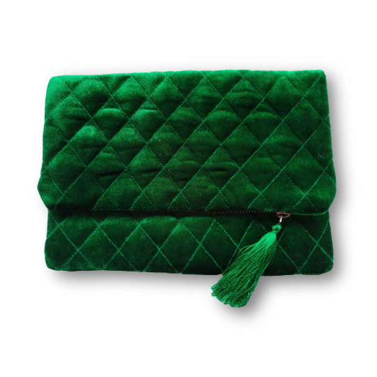 Amore Beaute Velvet Clutch quilting makes it on trend and super luxe.