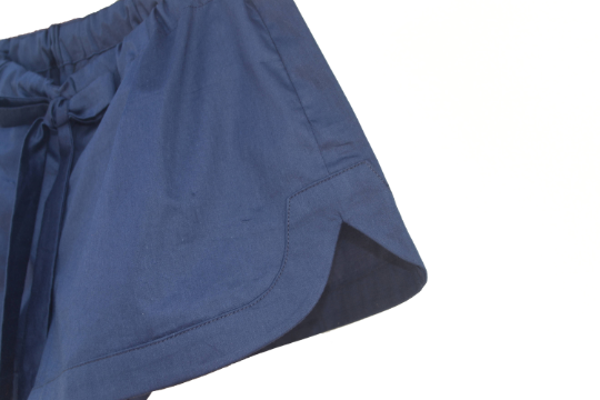 Amore Beaute Blue Cotton Satin Pajama shorts great for sleep wear.