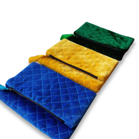 Amore Beaute velvet purse quilting makes it on trend and super luxe.
