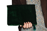 Amore Beaute Velvet green purse with Lovely Tassel