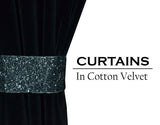 curtains in cotton velvet