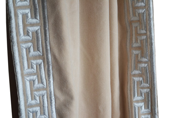 Amore Beaute neutral color curtain are made from 100% cotton velvet of 300+ GSM.