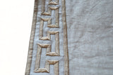 handmade greek key patter drapes