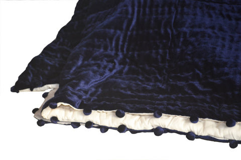 Amore Beaute Navy Blue velvet quilt