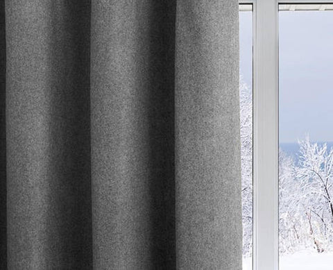 Amore Beaute Grey Wool Curtains
