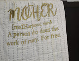 Amore Beaute Mother's Day Personalized Linen Throw Blanket