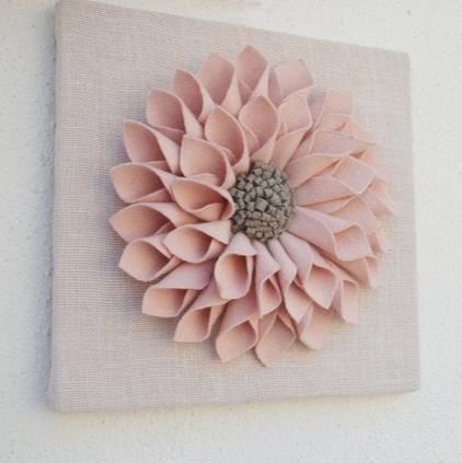 Blush Pink Flower Wall Art