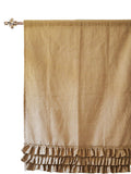 Amore Beaute Burlap Curtains With Ruffled Curtain Panel