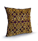 Amore Beaute Gold pillow inspired by the glamour and sumptuous patterns loved by Maharajahs.